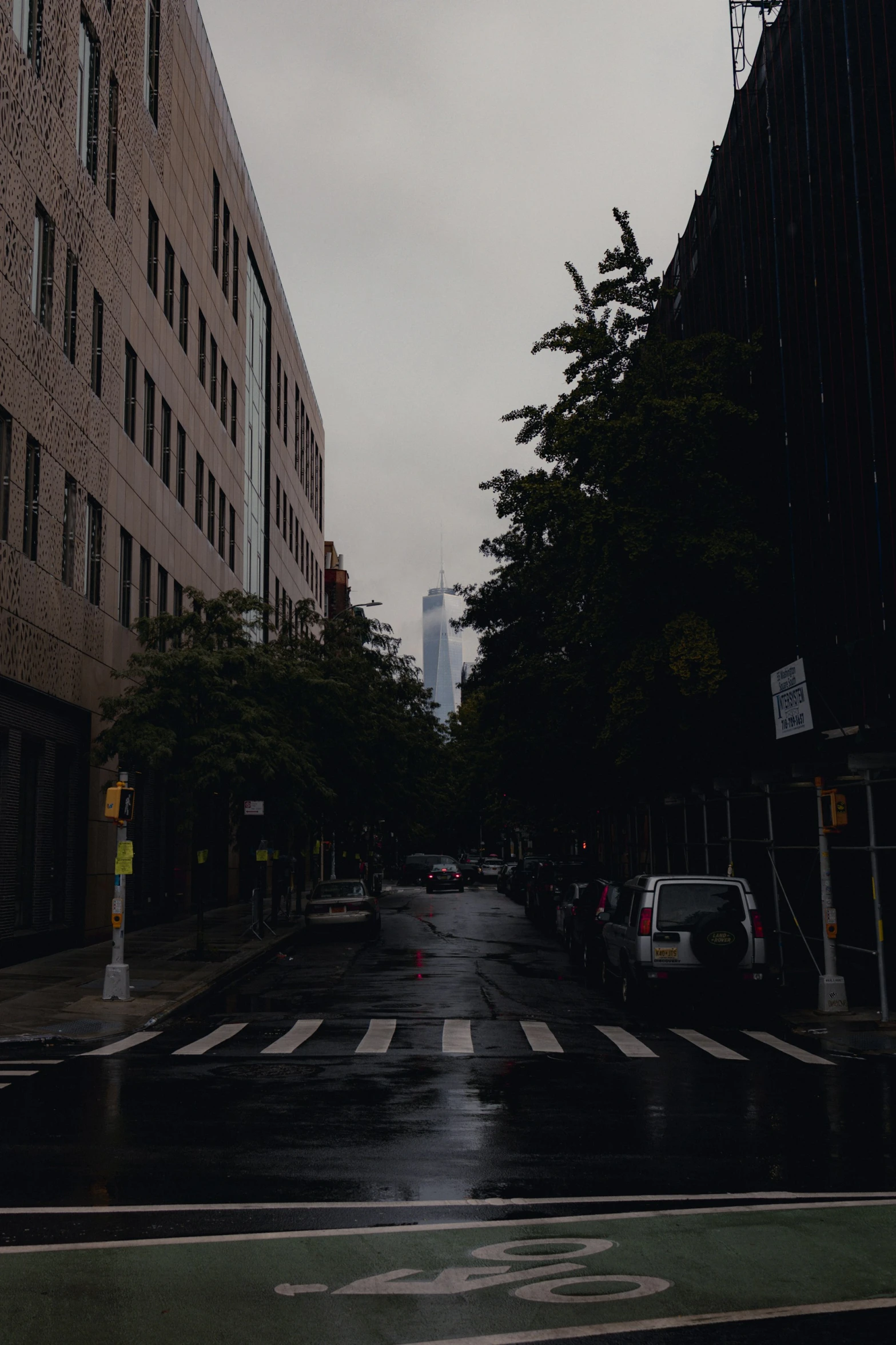 a city street with no traffic on it is pictured