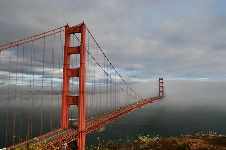 a beautiful picture looking out over the bay under clouds