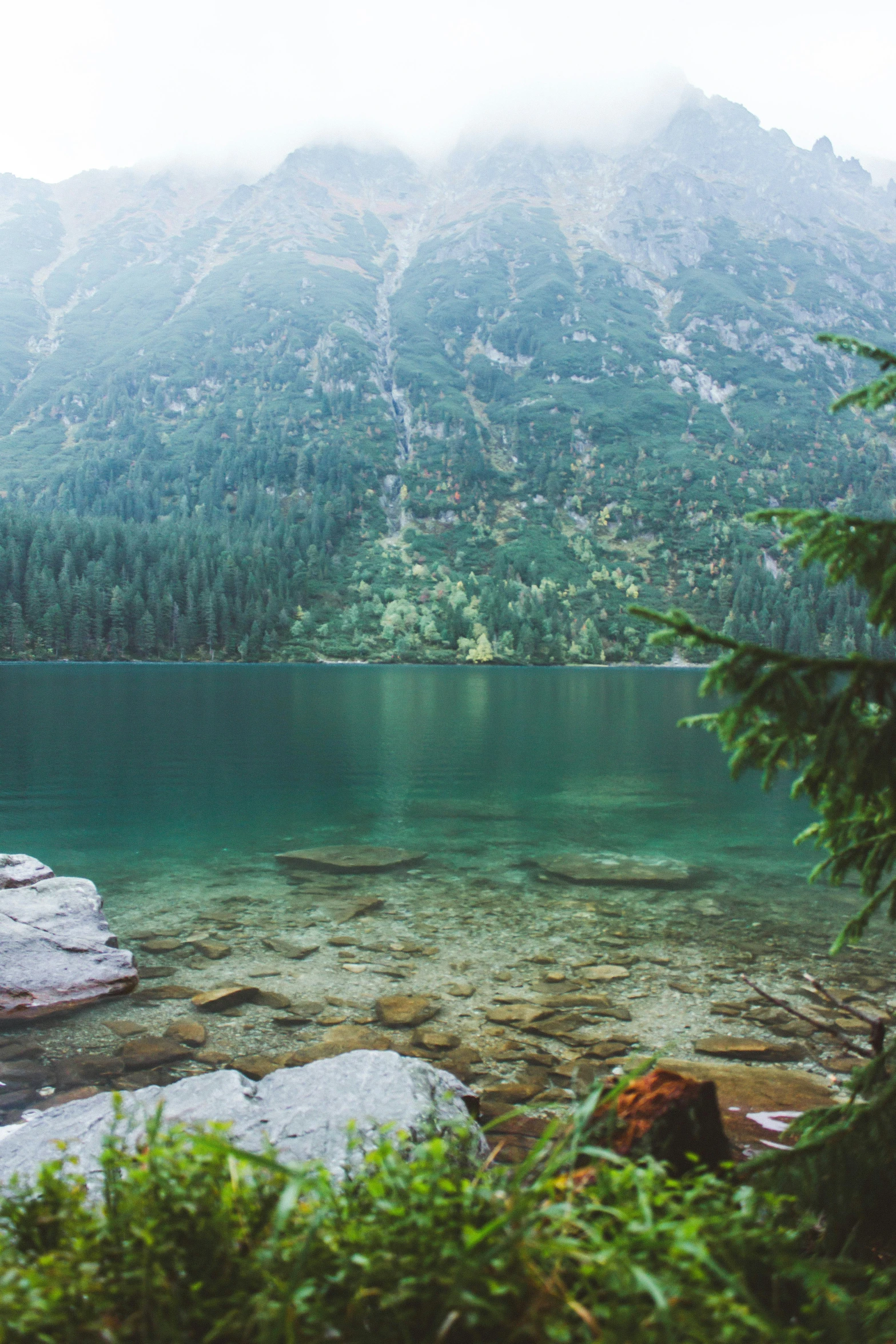 a po of the water in a mountain lake