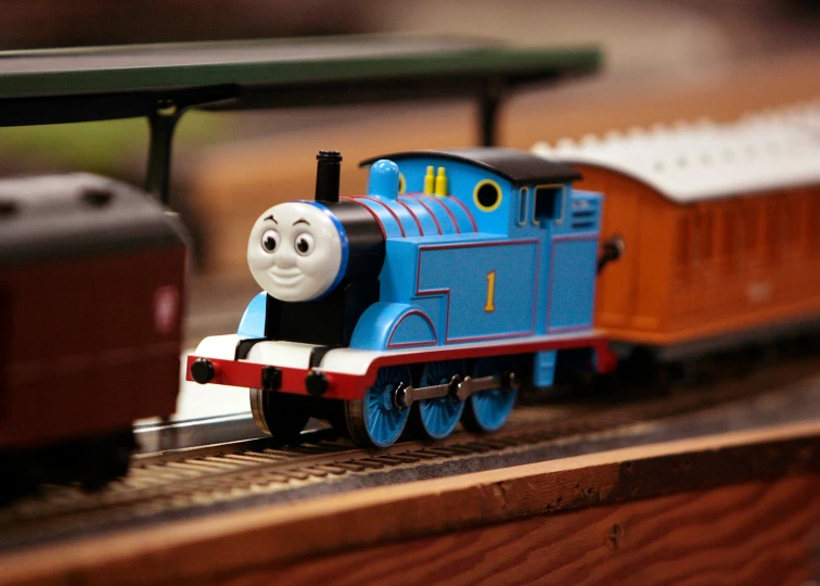 a thomas the tank engine on a table