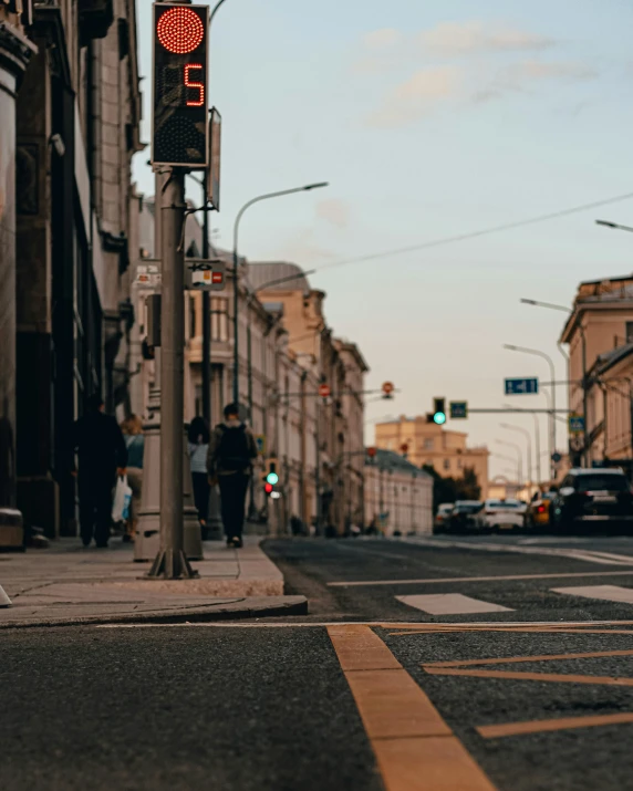 the pedestrian cross walk shows that there is no traffic in the area