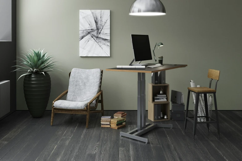 a laptop is sitting on top of a table in a room