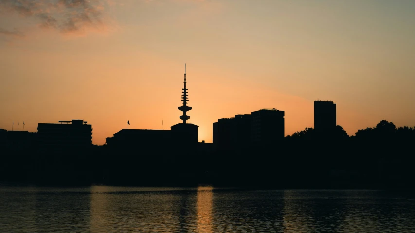 a skyline view of a city with buildings on it