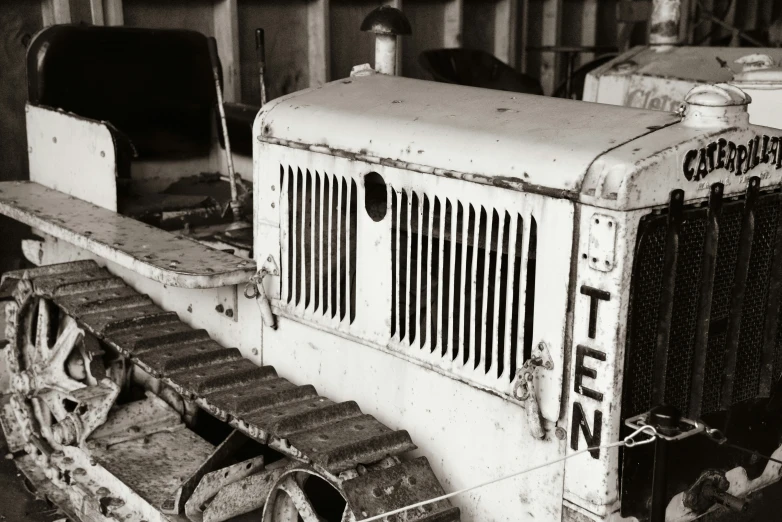 black and white pograph of an old truck