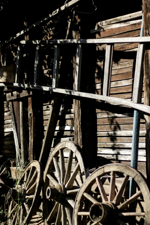 old wooden wagon for transport to the country side