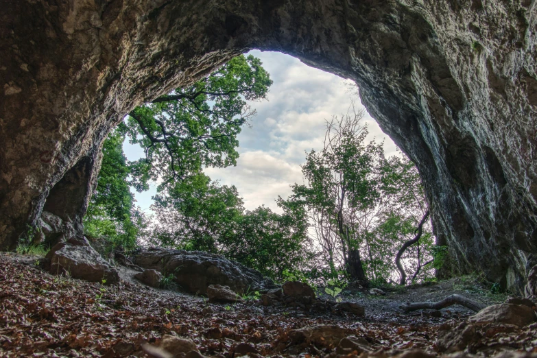 this area has a very big rock formation in it