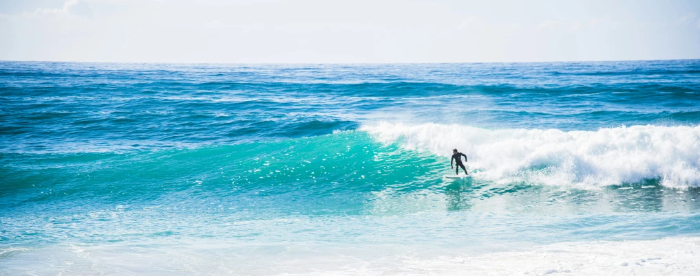 a surfer on the crest of a wave