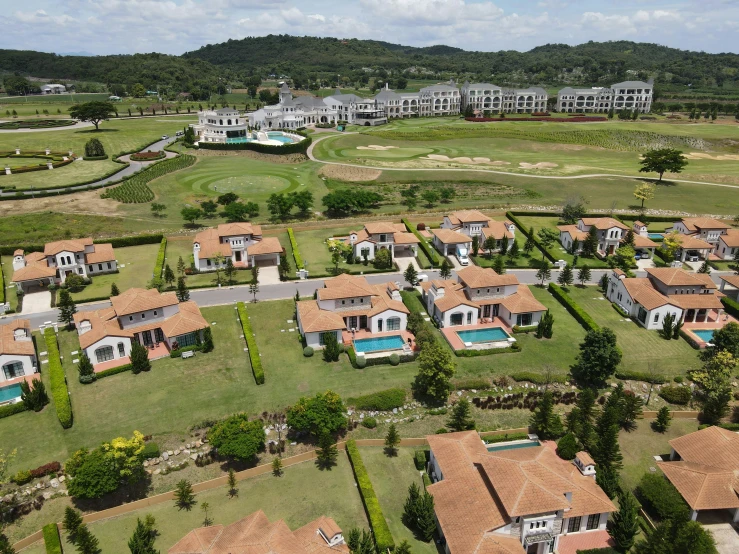an aerial view of the estate shows what is near and far away from it