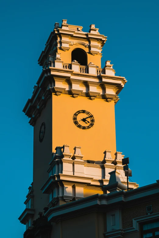a tower with a clock built into it's side