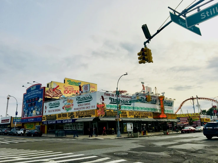 this is a view of a fairgrounds and an intersection