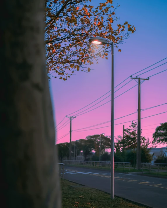 a couple of tall poles sitting on the side of a road