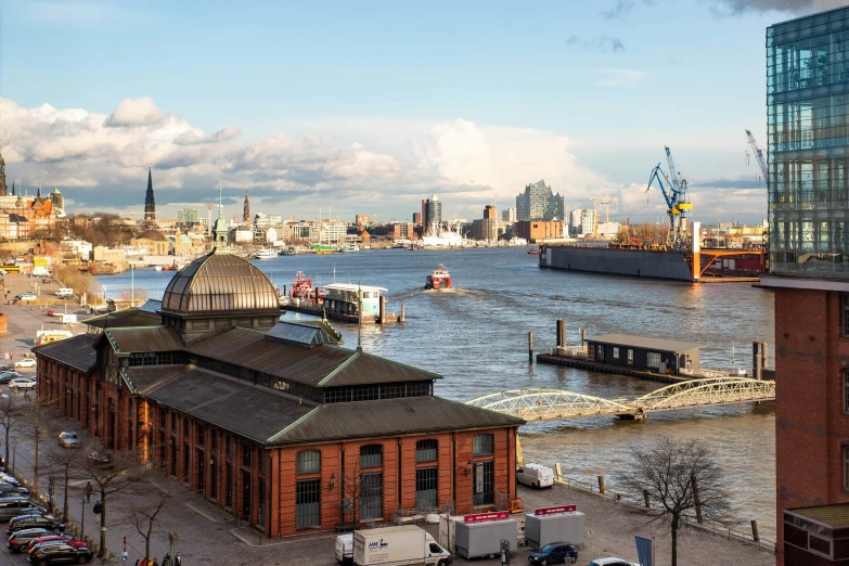 a view of the city and its surrounding water