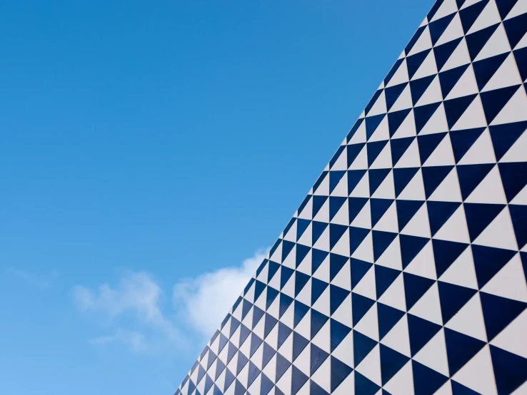 blue sky and white lines seen from ground