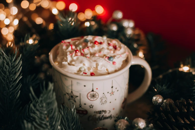 a cup full of  chocolate and whipped cream