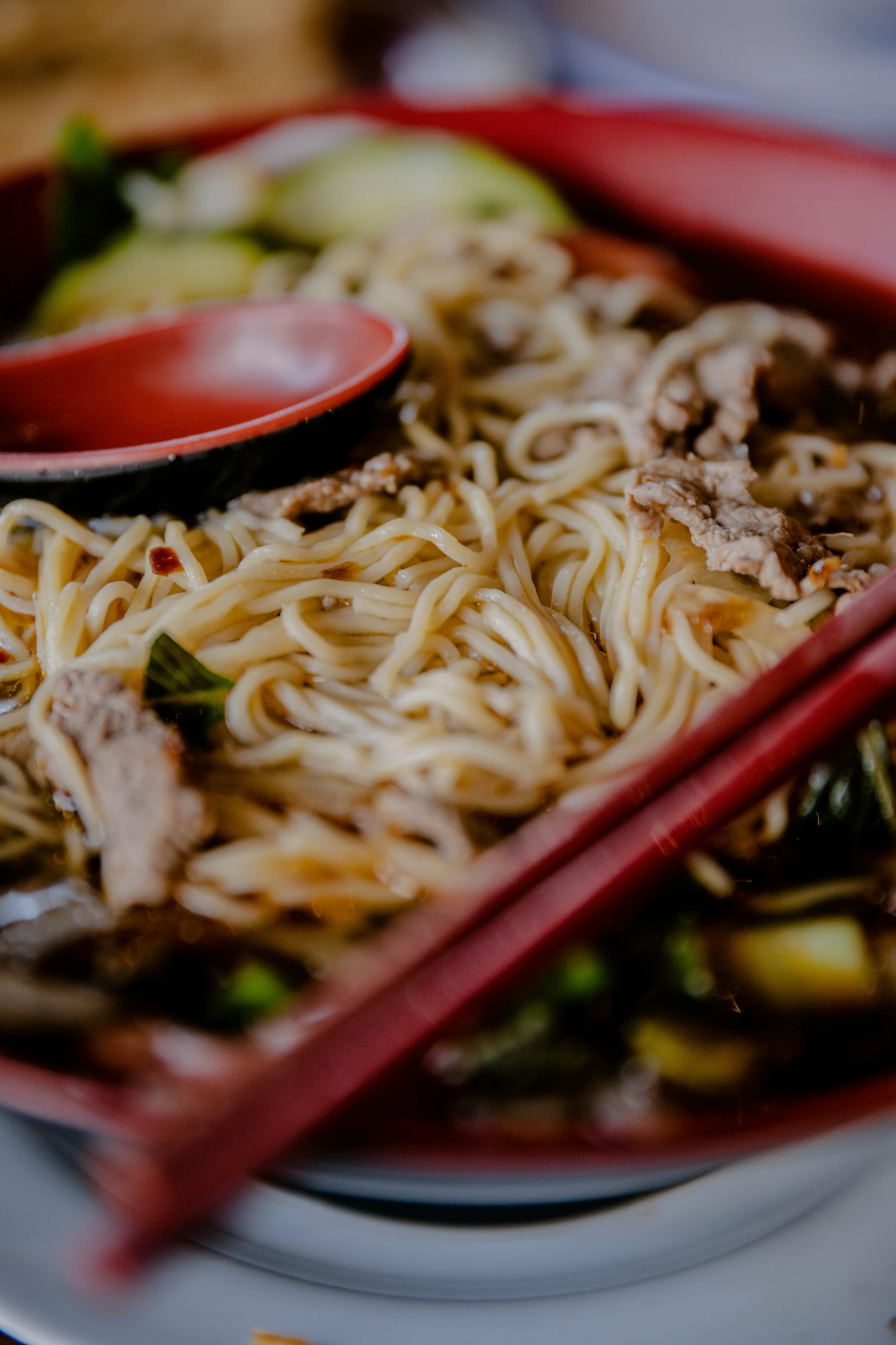 a bowl of food on a table