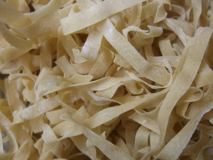 closeup of a pile of uncooked pasta