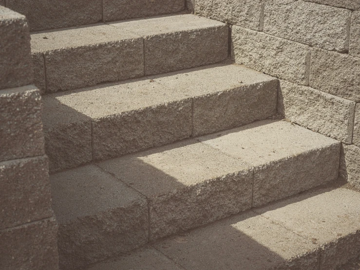 concrete steps on the wall in an urban setting