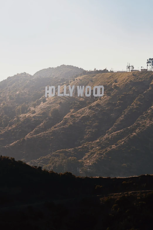 a picture of the hollywood sign on a hill