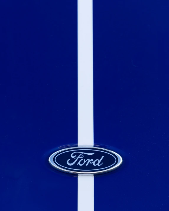 a car with a ford emblem on it is shown