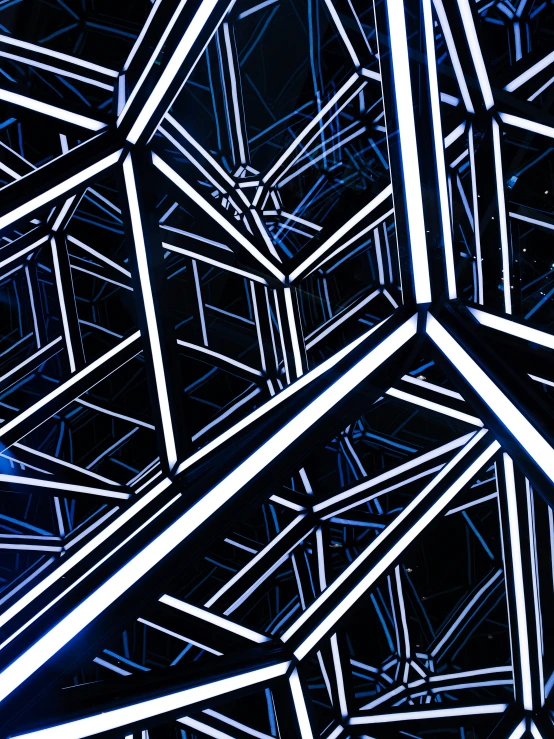 an array of shapes is depicted in blue