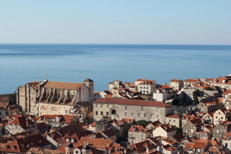 a very old town next to the ocean