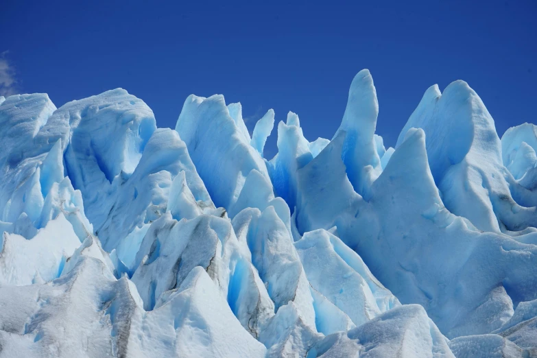 a large group of glaciers are stacked on top of each other