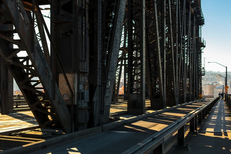 an image of a group of people that are crossing a bridge