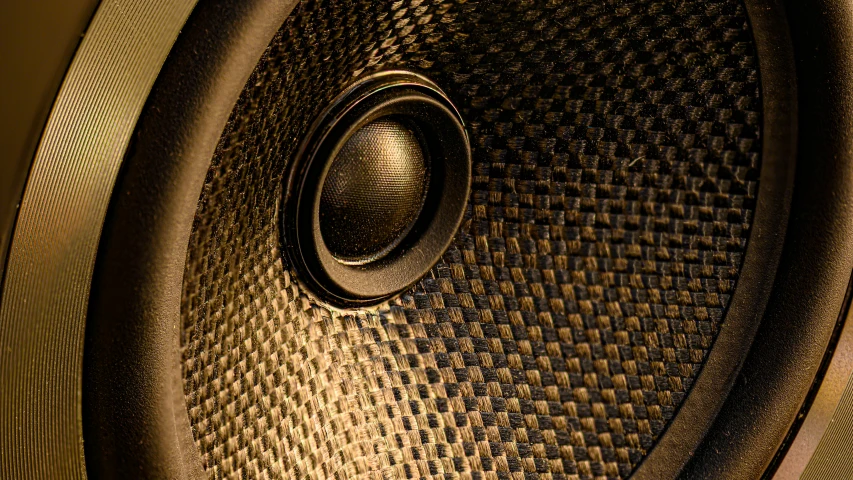 close up po of sound speakers made of metal