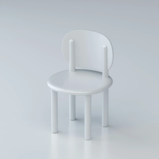 a round table with two chairs on top of it