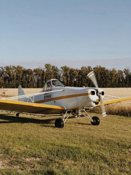 an airplane sitting on top of a field