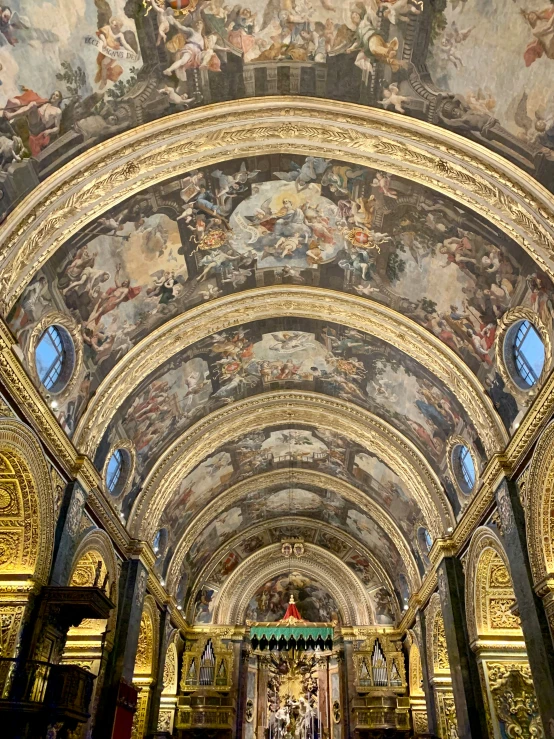 the ceilings in this cathedral look wonderful