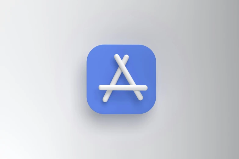 the icon for the app with a blue square shaped object