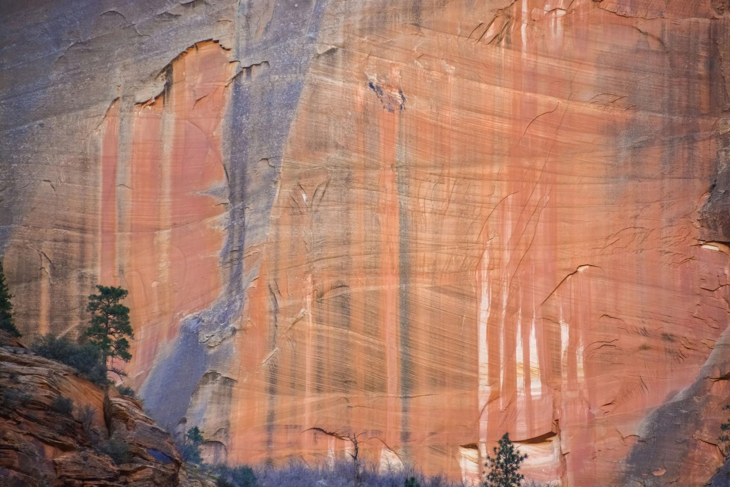 an abstract picture of a painted cliff face