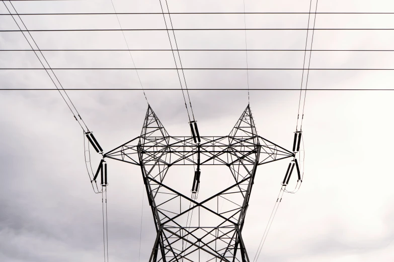 a power line with many wires below it