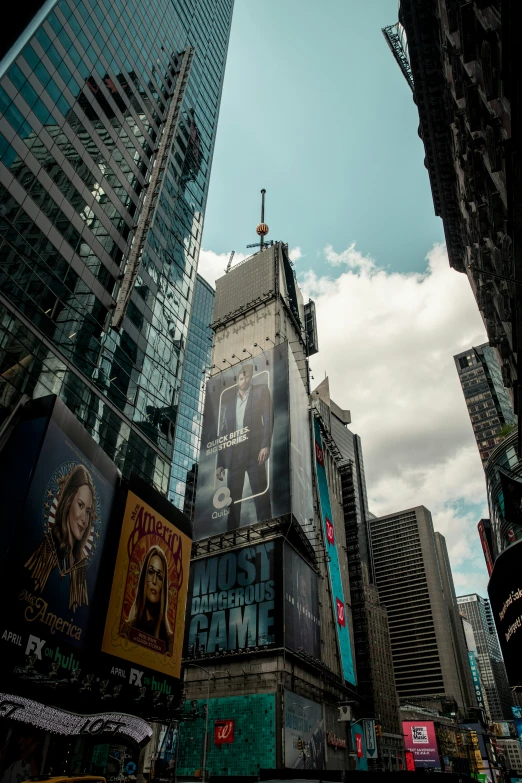 a group of tall buildings sitting next to each other