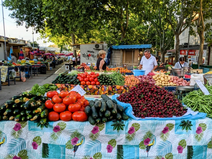 various vegetables sitting on top of a table