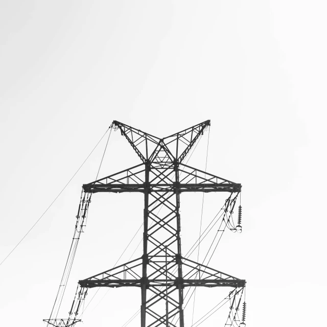 an electrical tower on a clear day