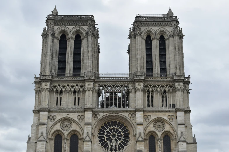 a po of the front of a tall church