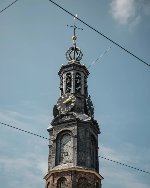 a large tower with a clock on the top
