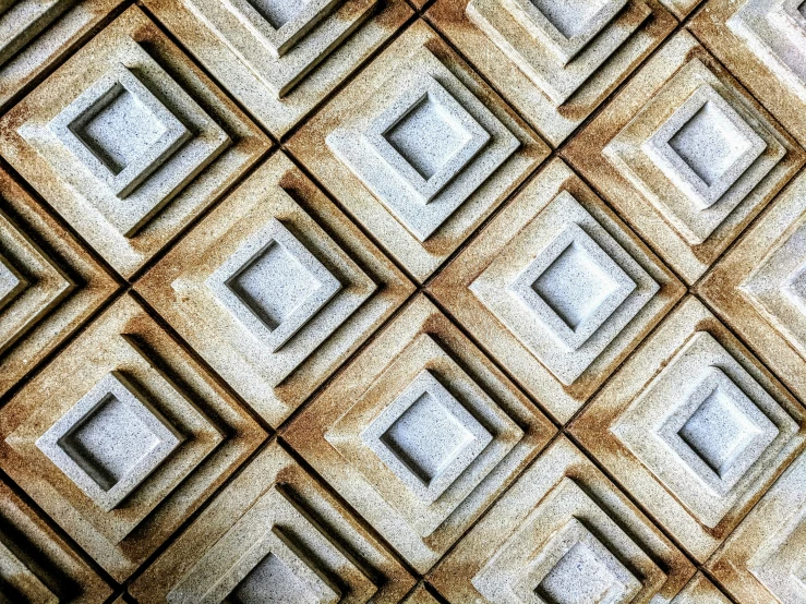 the image shows an up close view of some tiles