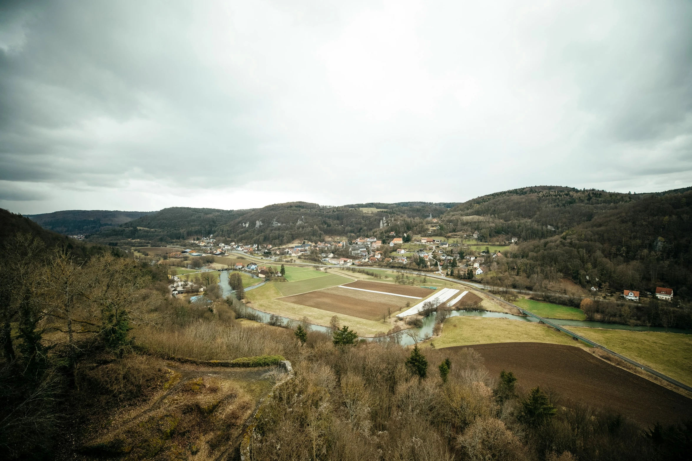 an image of a beautiful scenery from a hill