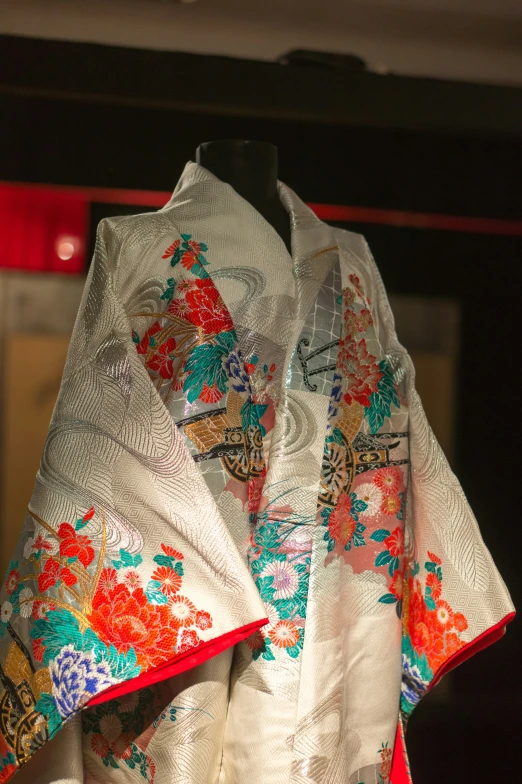 an image of a very close up of a robe on display