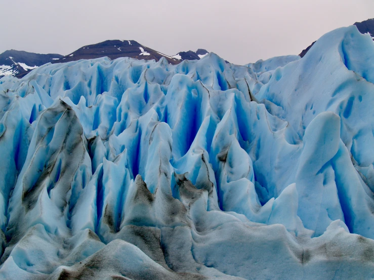 the glacier is very blue and white for us to see