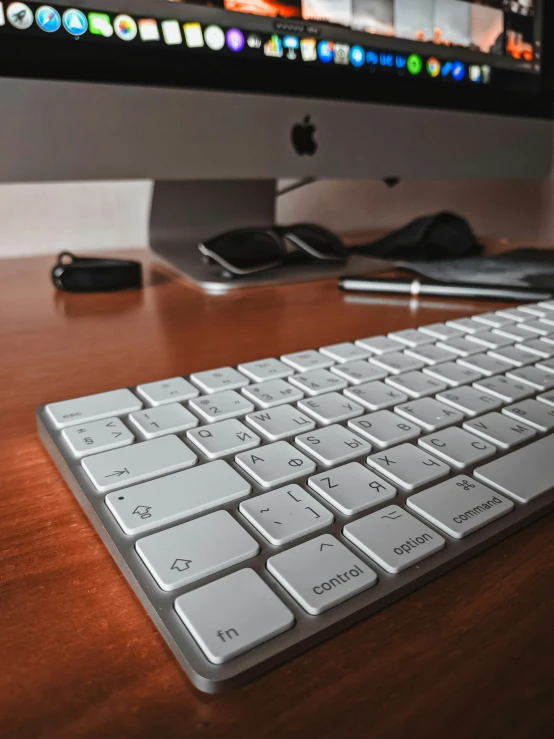 this is an image of a keyboard and mouse on a table