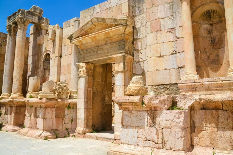 the arch of triumph is at the entrance to the ancient city