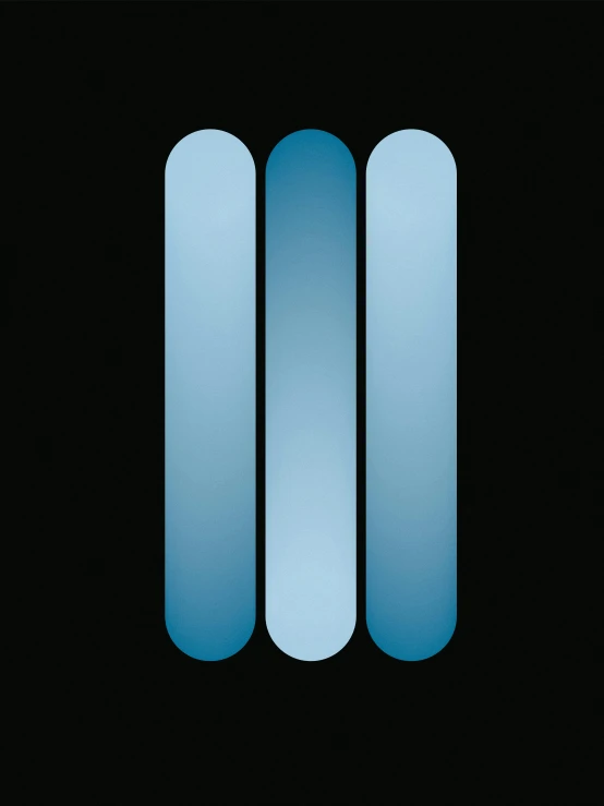 a blue logo is shown in front of a black background
