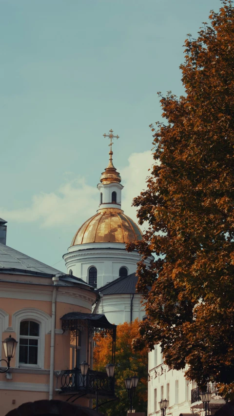 a large dome sits on top of an old building