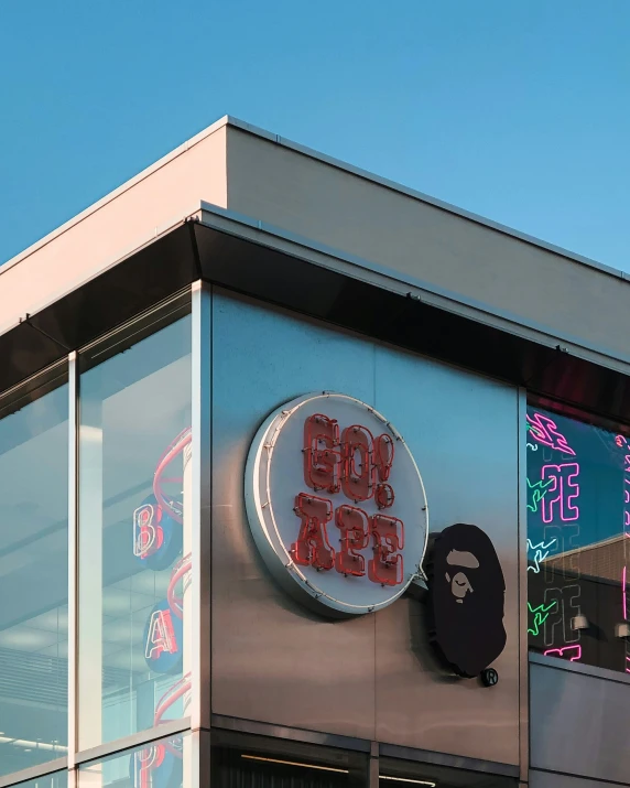 an image of a asian restaurant with neon signs on it