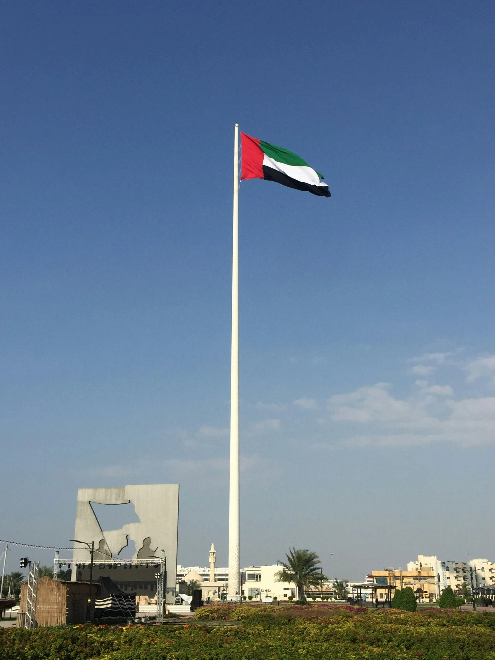 a flag is flying on top of a flagpole