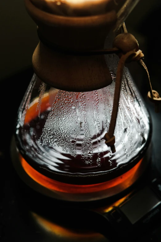 a coffee pot sitting on top of a table